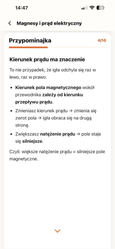 Przypominajka z lekcji Magnesy i prąd elektryczny: kierunek prądu decyduje o kierunku pola magnetycznego